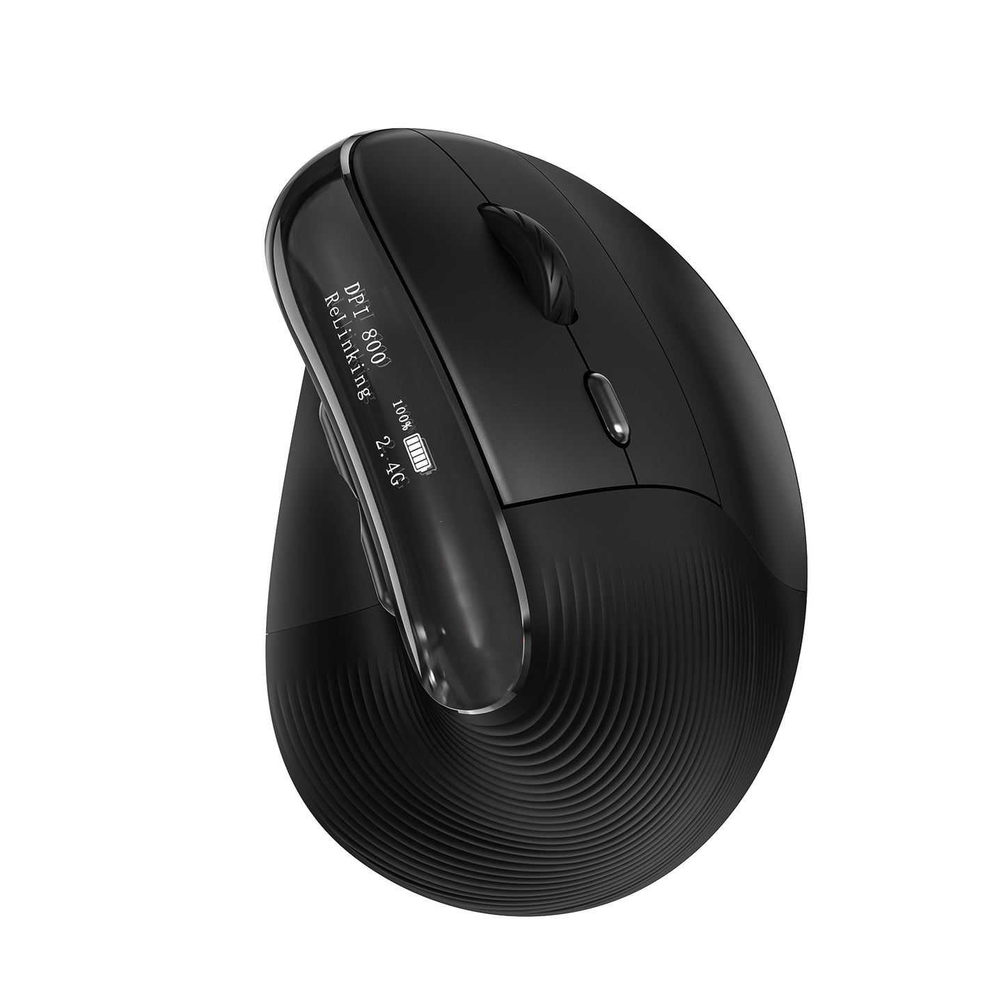 Wireless Ergonomic Mouse with OLED Screen